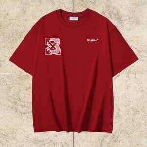 Off-White Men's Red T-Shirt